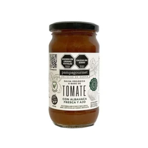 Salsa Tomate Orgánico Albahaca 330 Gr Pampa Gourmet